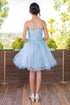 Big Girls Multi Color Double Spaghetti Rhinestone Embroidered Gown 4-16 - SophiasStyle.com